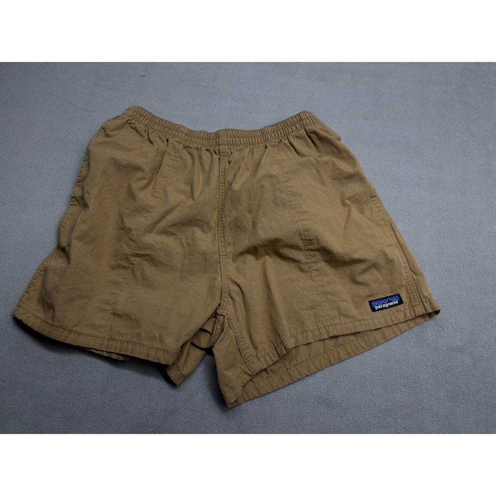 Patagonia Baggies Shorts Mens Medium Tan Brown 57160 SP24 Elastic Waist Hiking